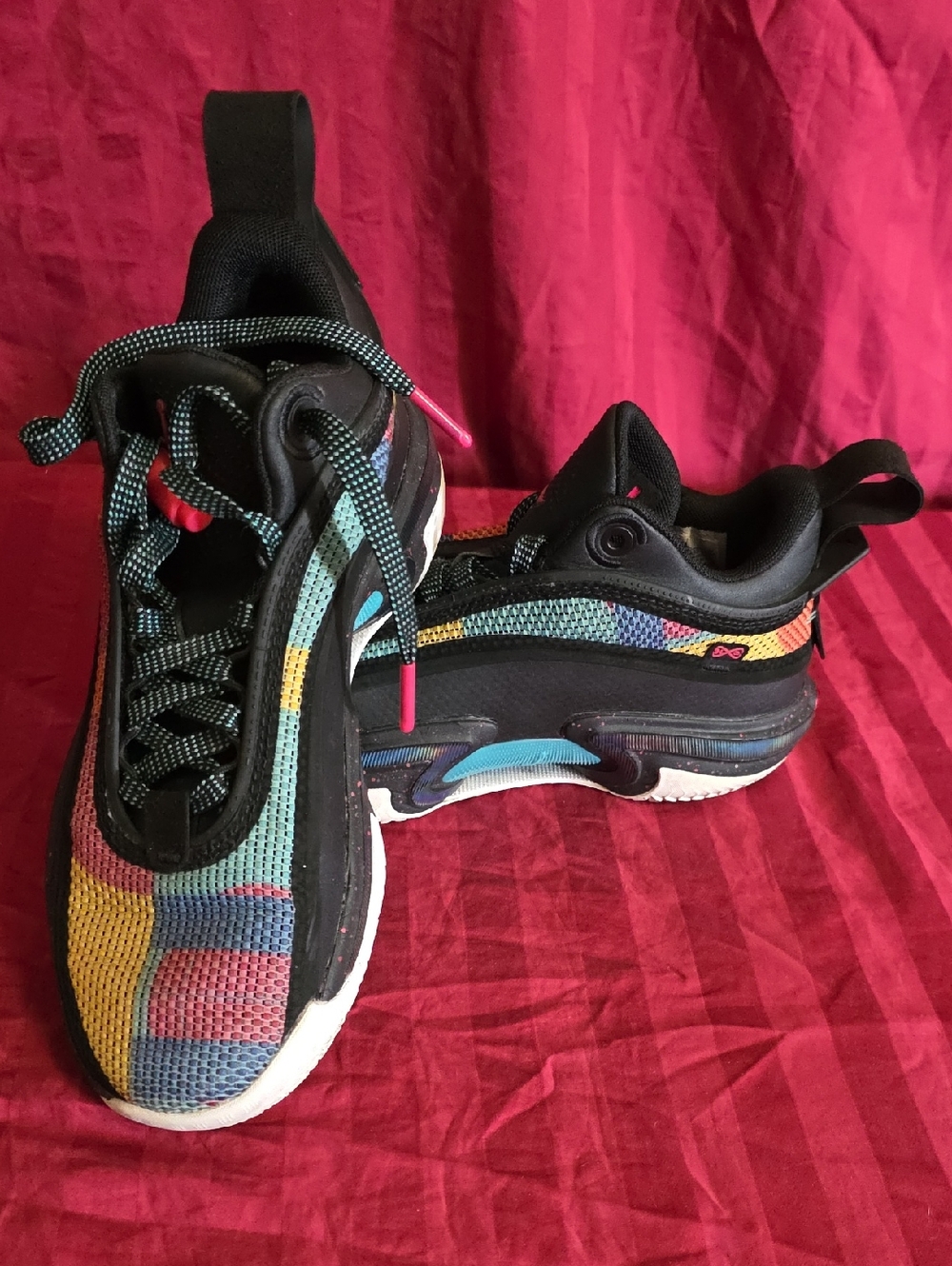 Jordan Kids Multicolor Mesh Sneakers with Black Trim